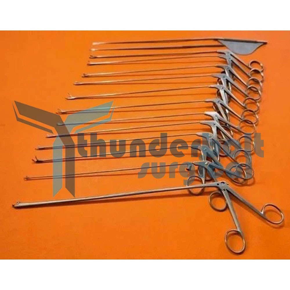 Karl Storz Pilling Laryngeal Instrument Set 14 Pcs w Sterilization Case ENT