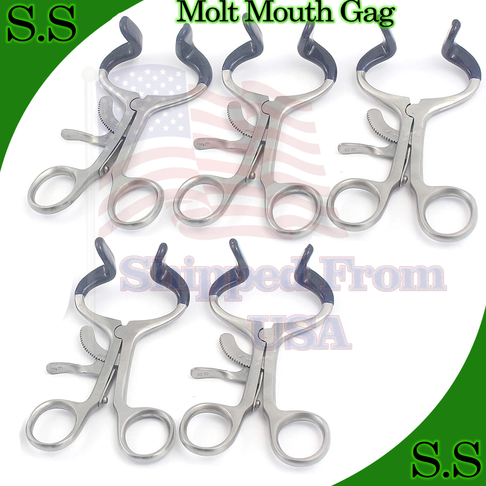 5 Molt Mouth Gag Blue 3.5″ Dental Surgical Instruments