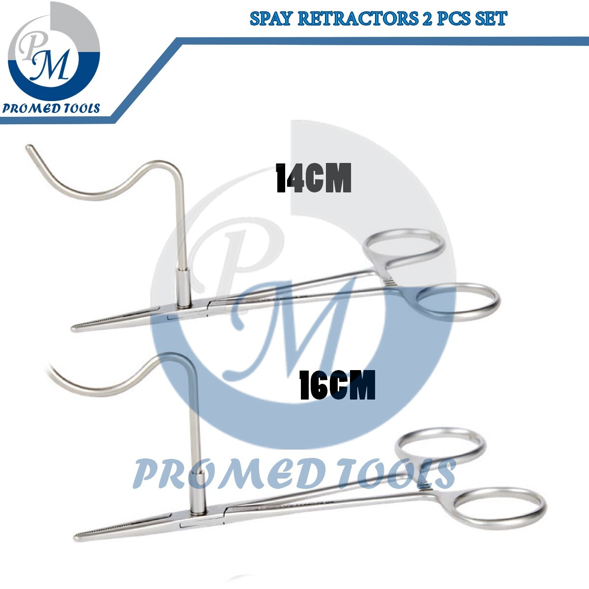 2pcs High Quality Medium 14cm and large 16cm DOWLING Spay Retractors