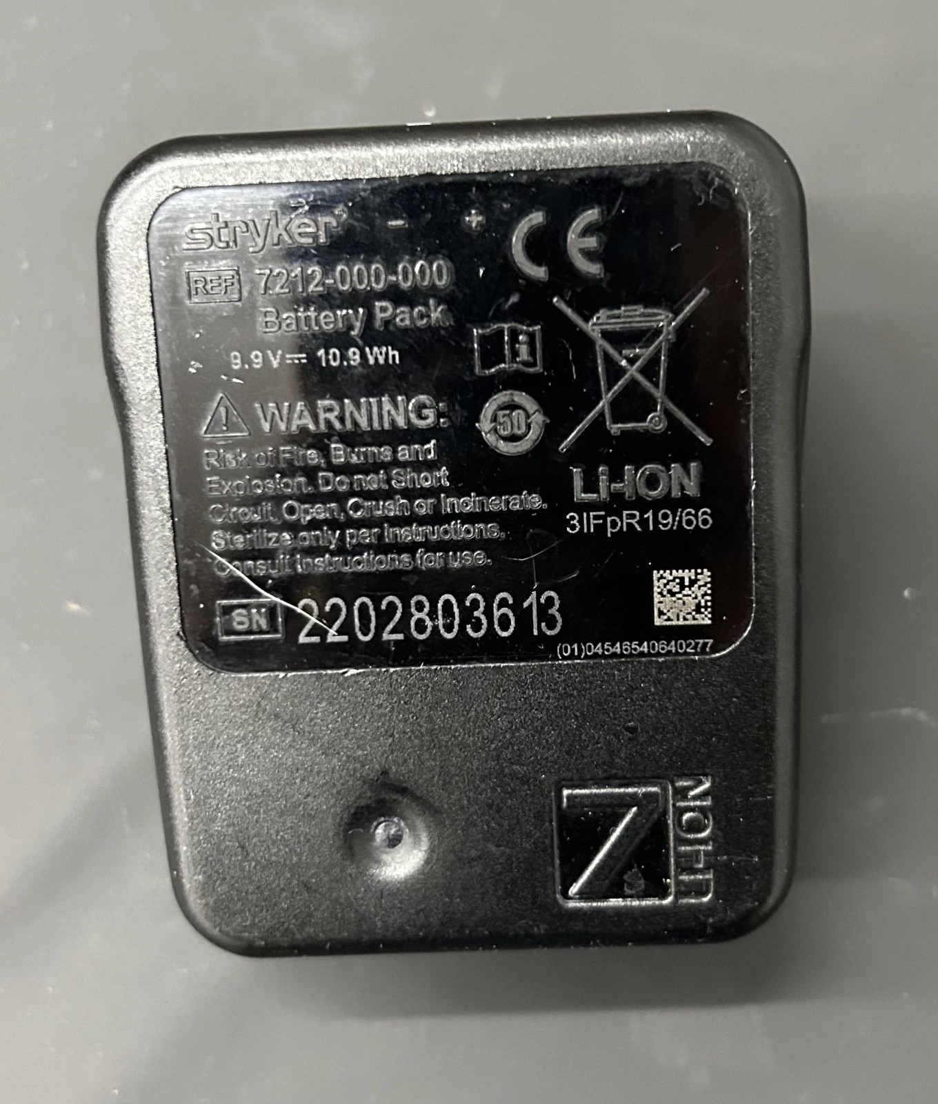 Stryker Smart Life Small Battery Pack Count 184, 7212-000-000