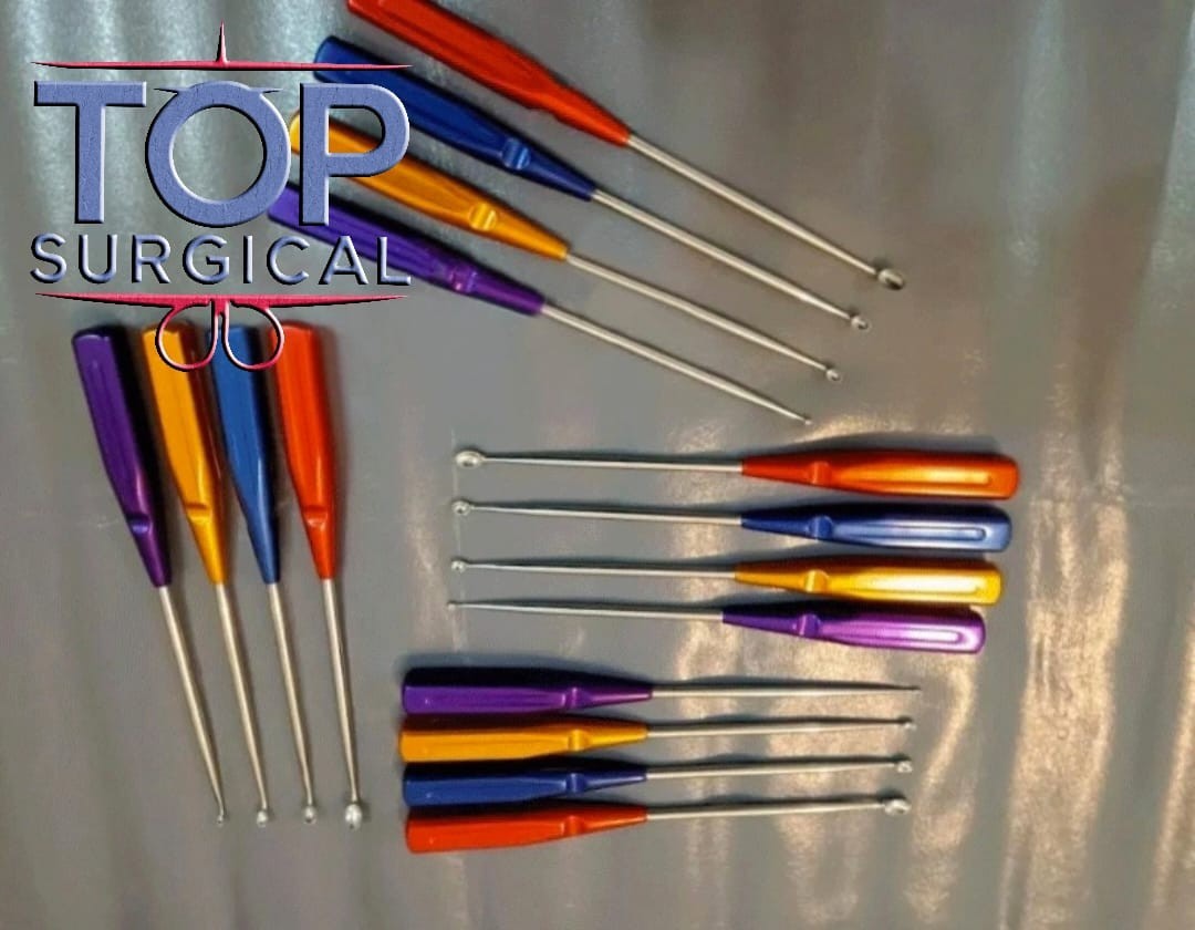 16 Pcs American Rainbow Cervical Curettes Set Orthopedic Spine Instrument Set