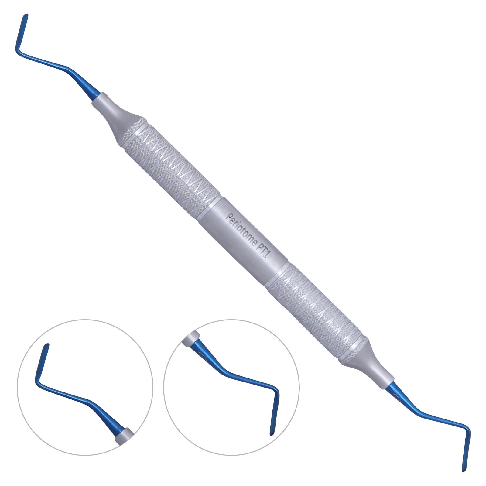 Norralco Dental Periotome PT-1, Titanium Blue Coated, Angled Tips