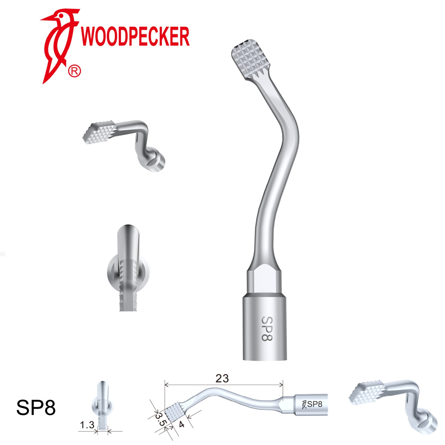 Woodpecker Dental Perio Bone Surgery Tips SP8 for Surgic Smart & Satelec Perio