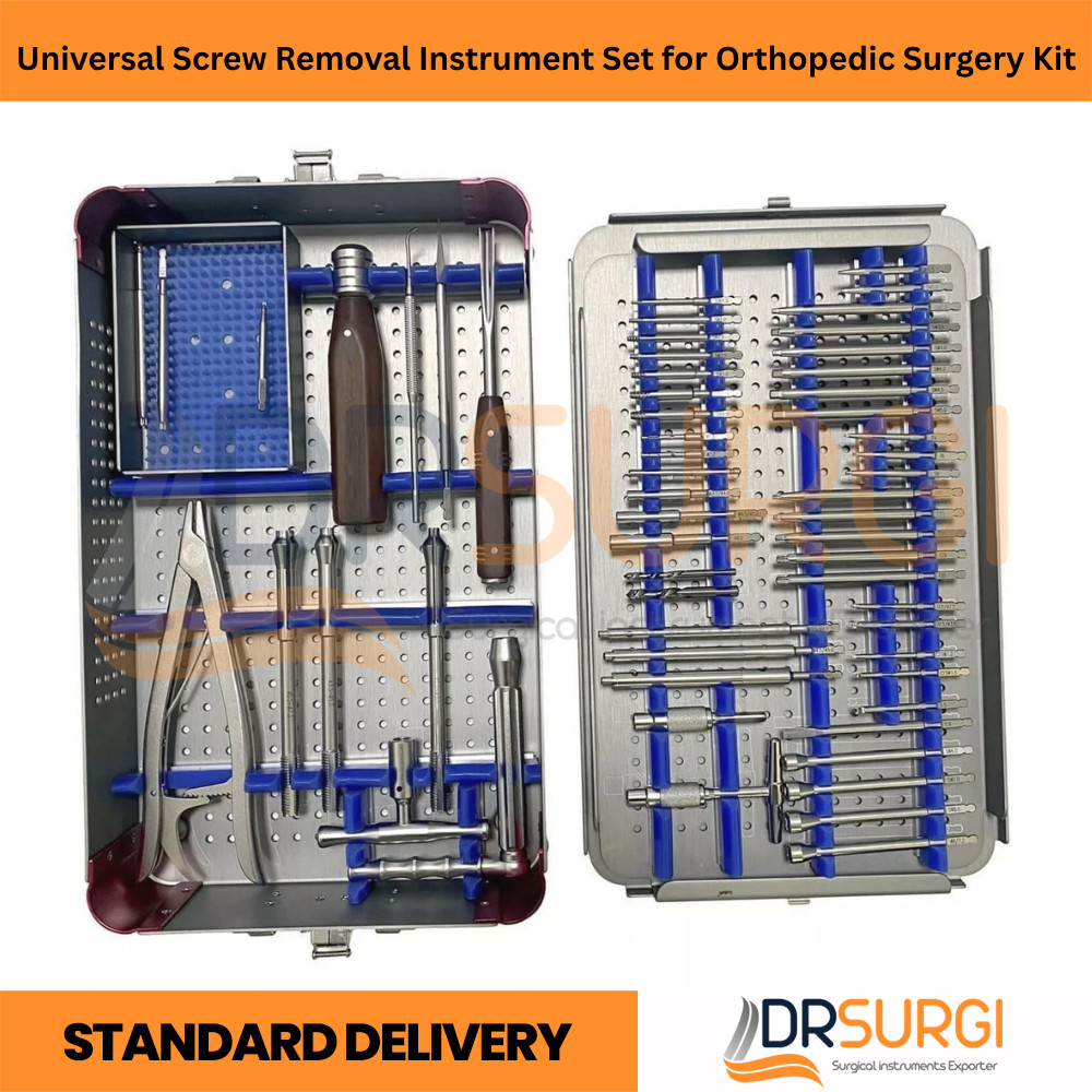 Universal Screw Removal Instrument Set for Orthopedic Surgery Kit