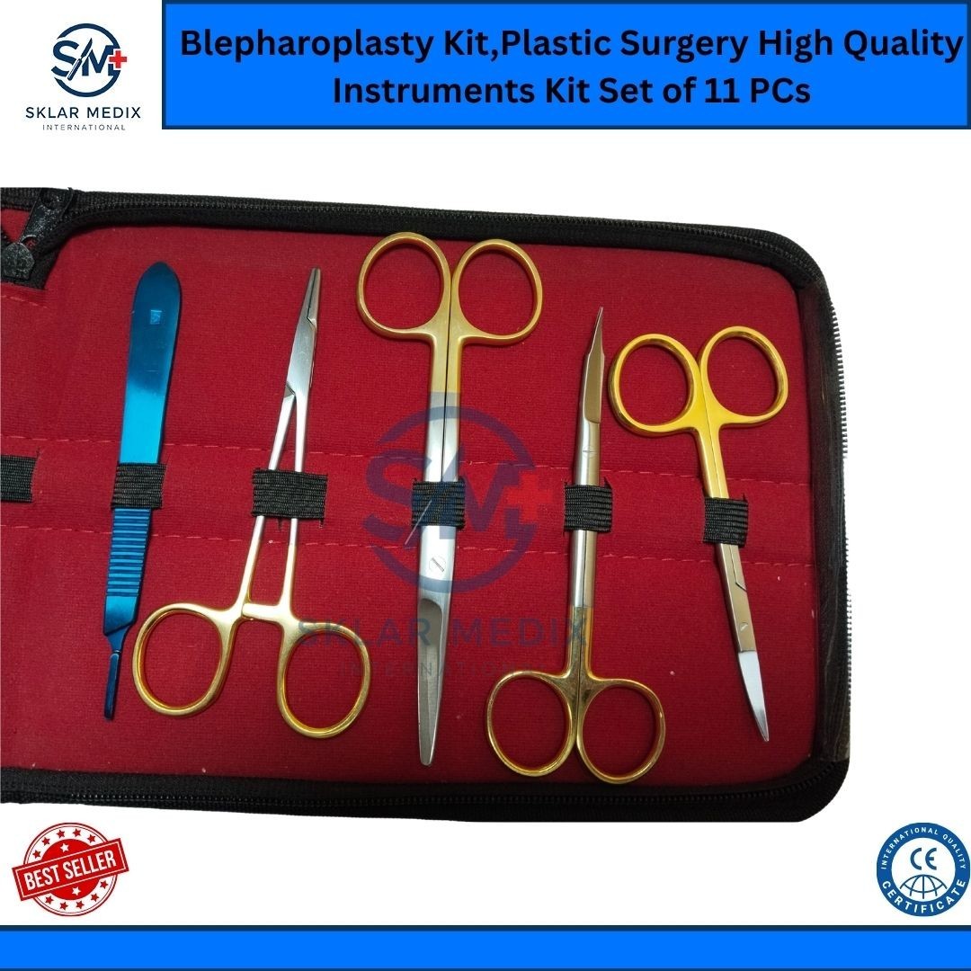 Blepharoplasty Kit,Plastic Surgery High Quality Instruments Kit Set of 11 PCS