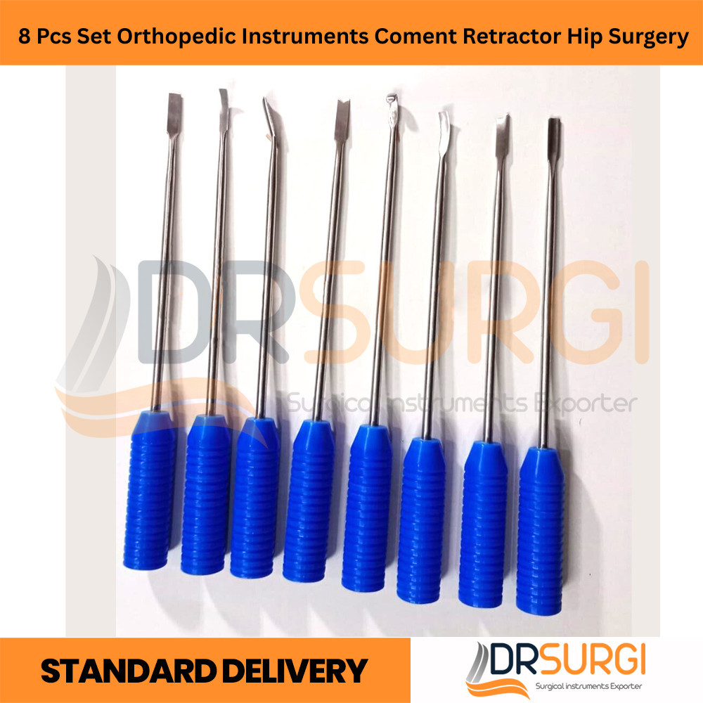 8 Pcs Set Orthopedic Instruments Coment Retractor Hip Surgery