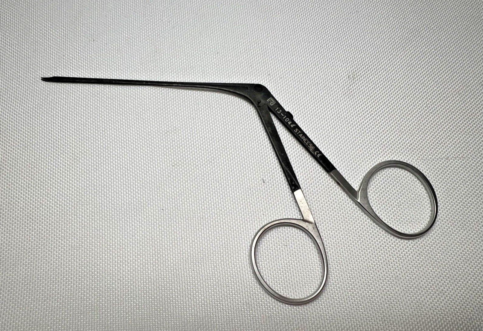 Richards 13-1044 Mini McGee Ebony Scissor Forceps 4mm Sharp Jaws 3.1″ Shaft ENT