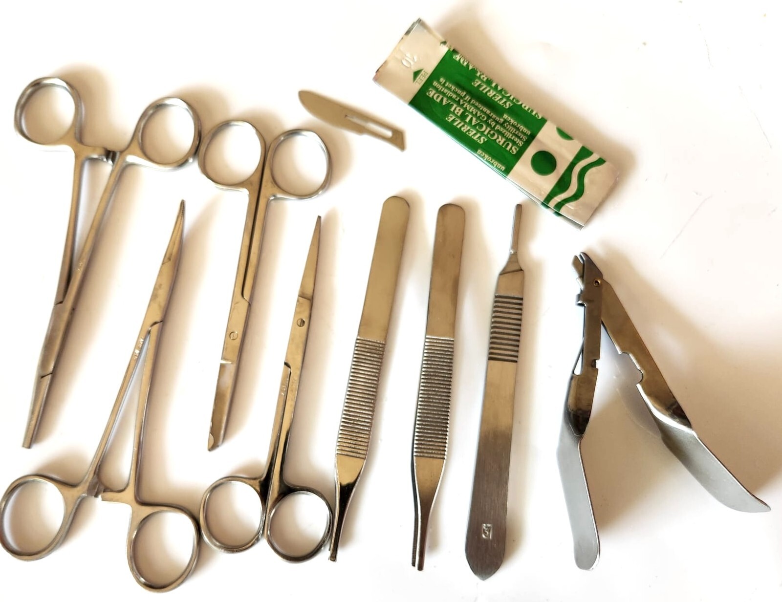 8 Pcs Suture Laceration Medical Student Surgical Instruments Set Kit + Blade #10