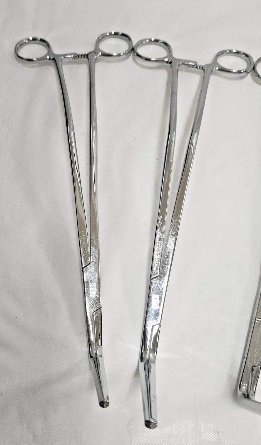 Lot of 6 Curved Hayes / Bowel Clamps – Weck / Codman -Cpix4info