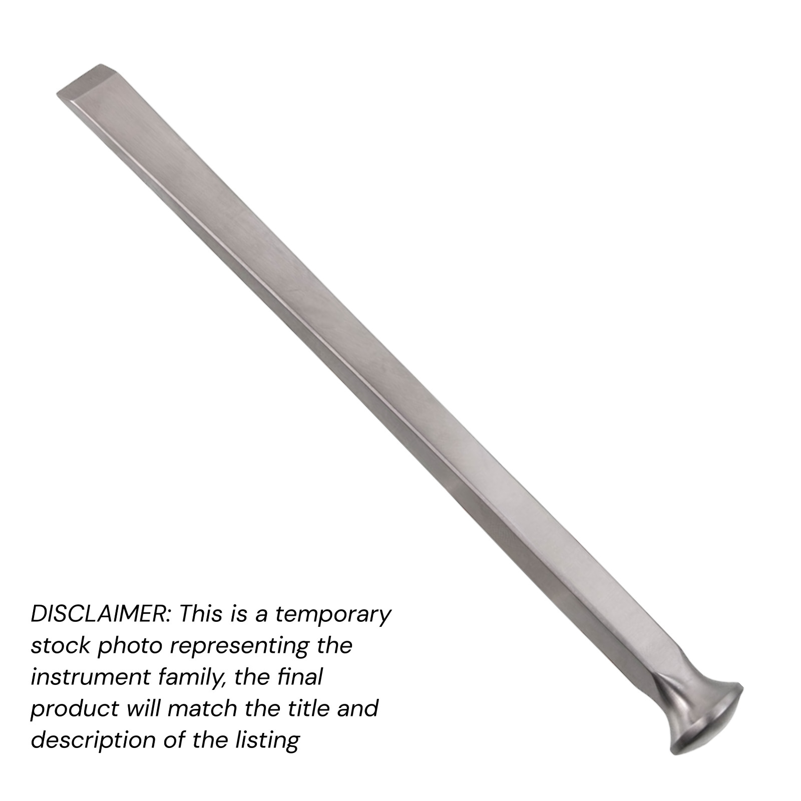 US Army Pattern Chisel 6.5″ Straight 1/4″ Tip Stainless Volaris Economy