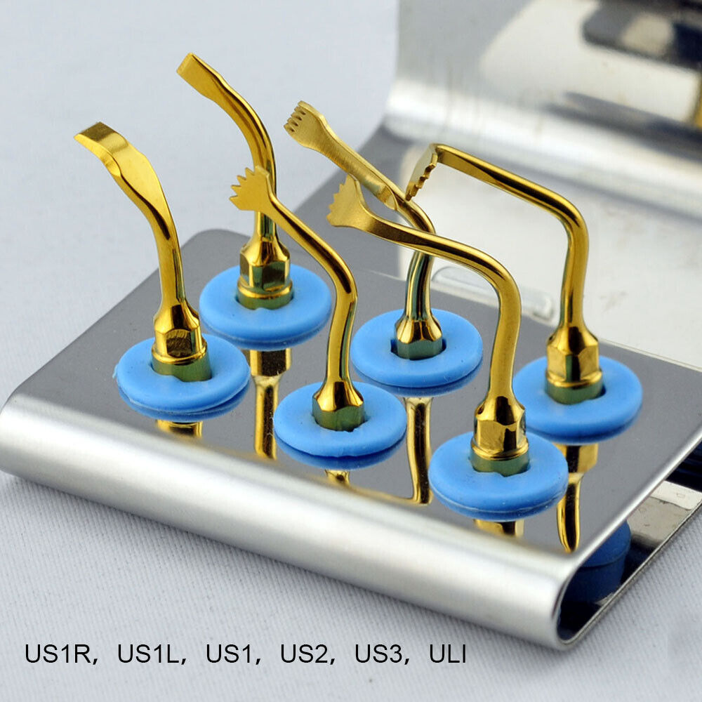Dental Piezo Scaler Ultrasonic Bone Surgery U Tips Fit NSK Woodpecker US-II LED