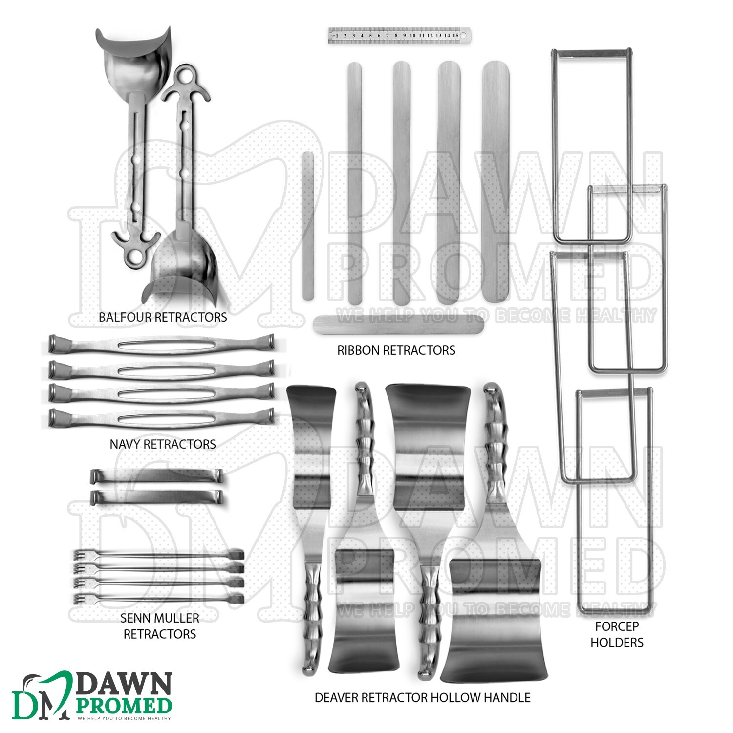 145 Pcs Laparoscopic Abdominoperineal Bowel Resection Set Basic Laparotomy Kit