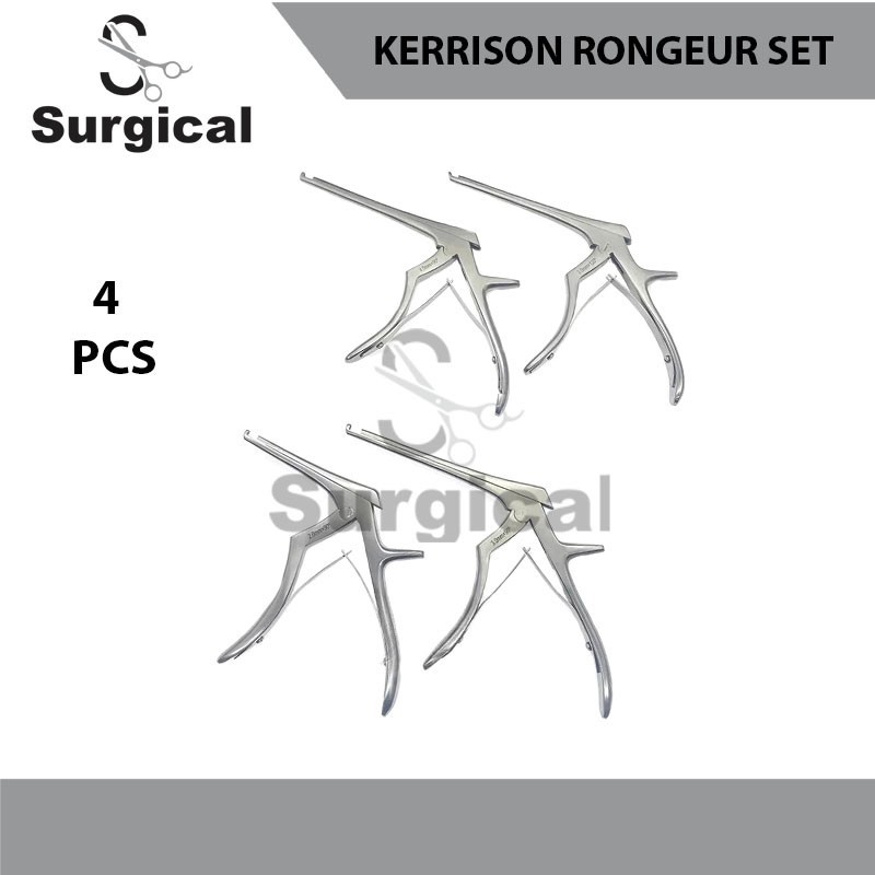 Kerrison Rongeur Set 4 Pcs 90° & 120° | Orthopedic Surgical Instrument
