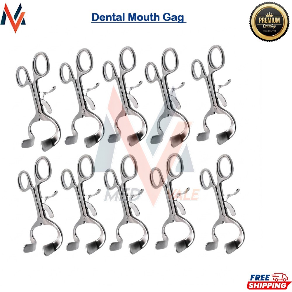 Dental Mouth Gag 4.5 Surgical Mouth Opener Molt Stainless Steel Instruments 10×