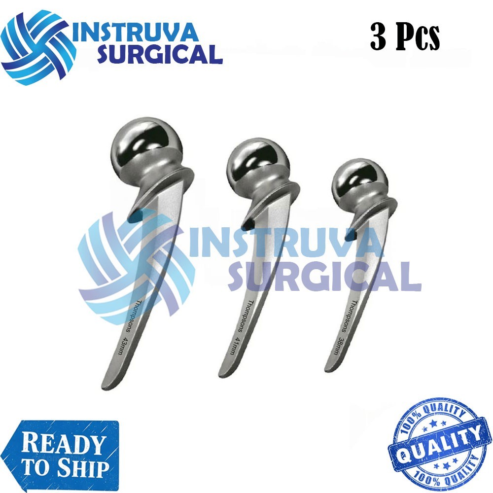 Thompsons Hip Prosthesis Standard Stem 3 Pcs Set Orthopedic Instruments