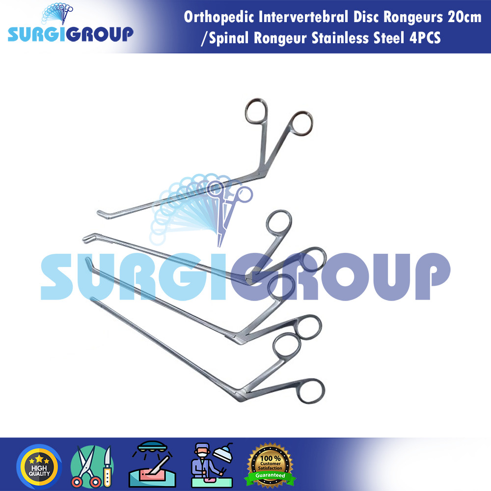 Orthopedic Intervertebral Disc Rongeurs 20cm/Spinal Rongeur Stainless Steel 4PCS
