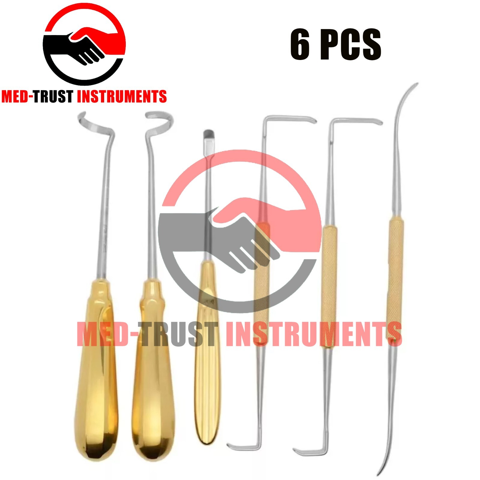 Rhinoplasty Costal Cartilage Surgical Instruments Orthopedic Set of 6 pcs