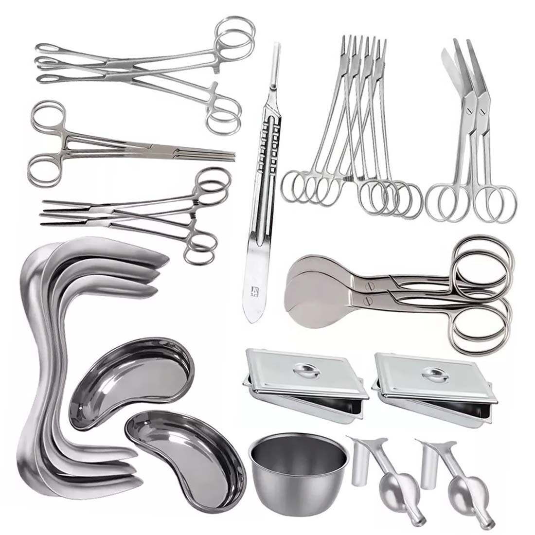 German Grade Basic Delivery New Set 25 Pcs Gynecology Surgical Instruments