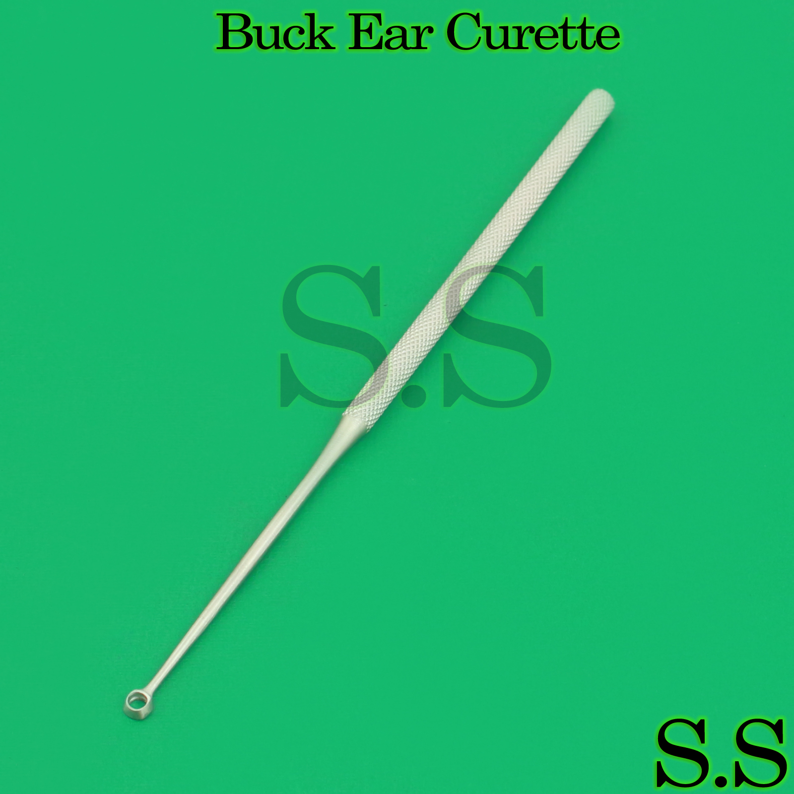 ENT Buck Ear Surgical Curette #3 Blunt Straight 6.5″ Veterinary New Instruments
