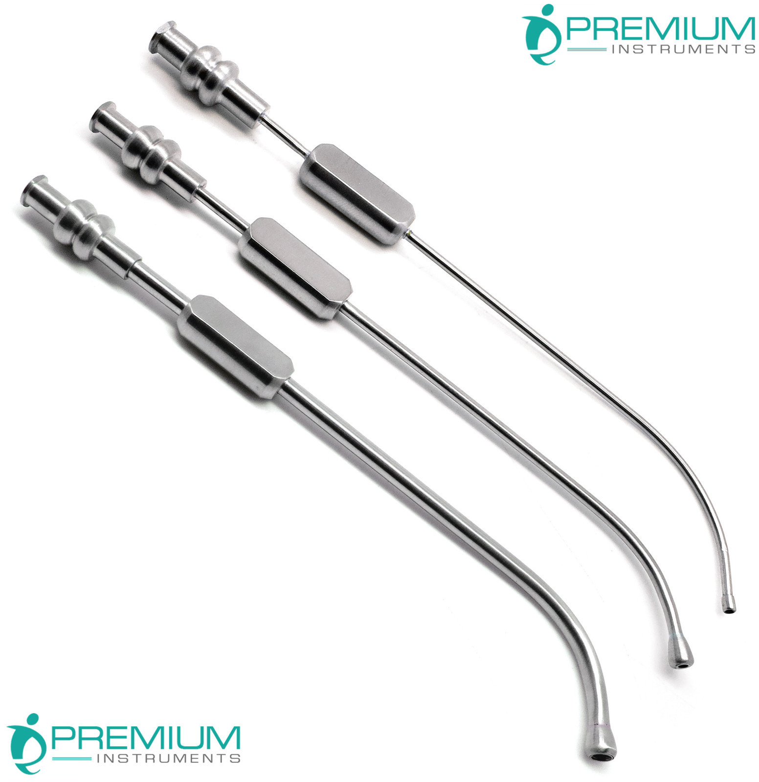 3 Pcs Dental Cannula Sinus Suction Tubes 2.5mm, 3mm & 4mm Surgical Instruments