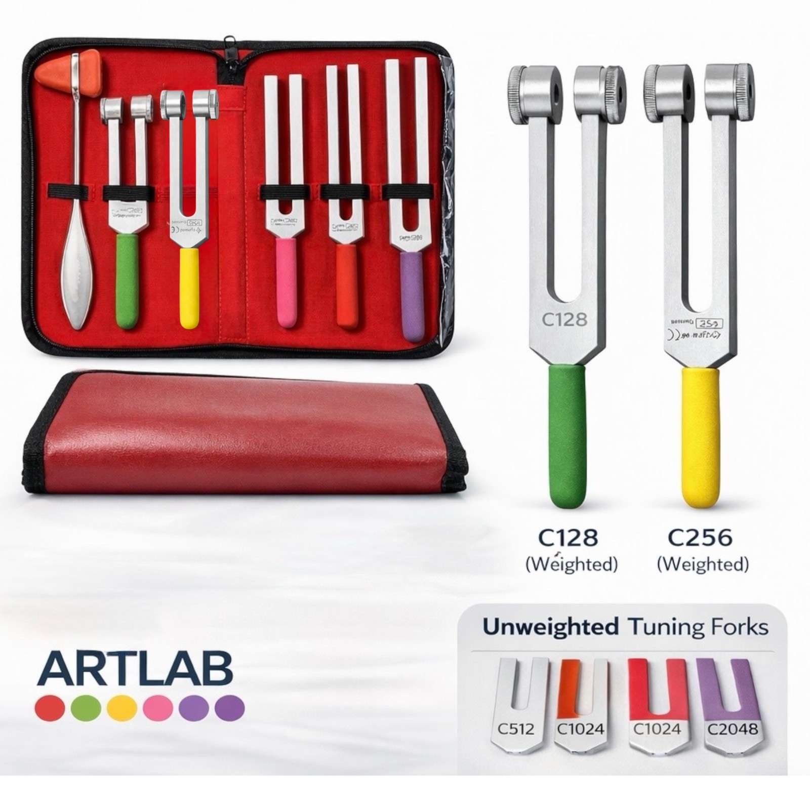 Tuning Fork Set of 7 – Medical Surgical Diagnostic instruments Premium Set