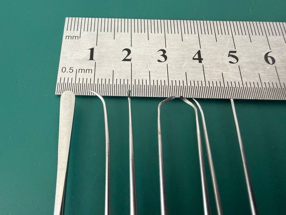 Storz N1132 Bausch & Lomb House Elevator 3mm Wide Octagonal Handle Set of 7 PCs