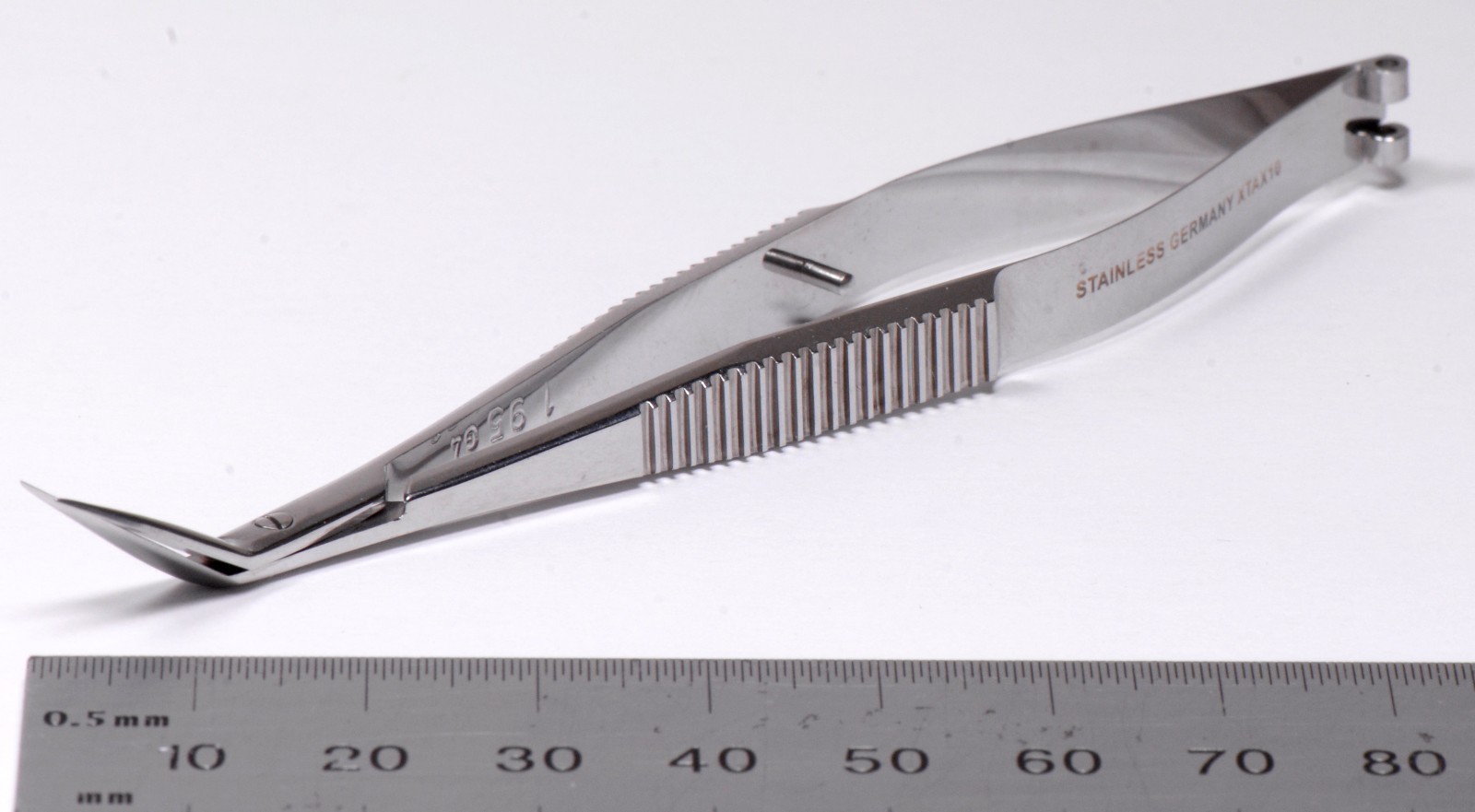 V. Mueller #OP5500 McClure Iris Scissors 4½” Angled Germany Surgical Stainless
