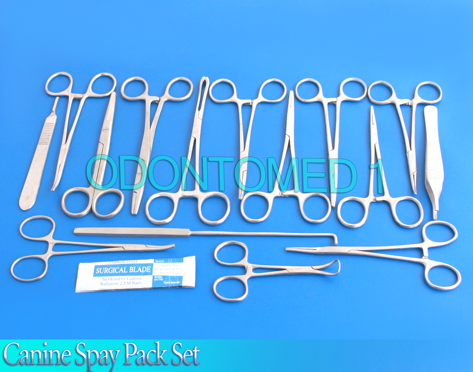 2 SETS OF 48 PCS CANINE SPAY PACK VETERINARY SURGICAL INSTRUMENTS DS-1053