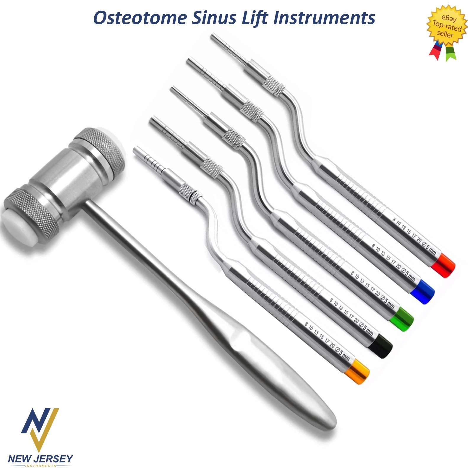 Osteotome Sinus Lift Offset Concave Bone Spreading Crushing Mead Mallet Hammer