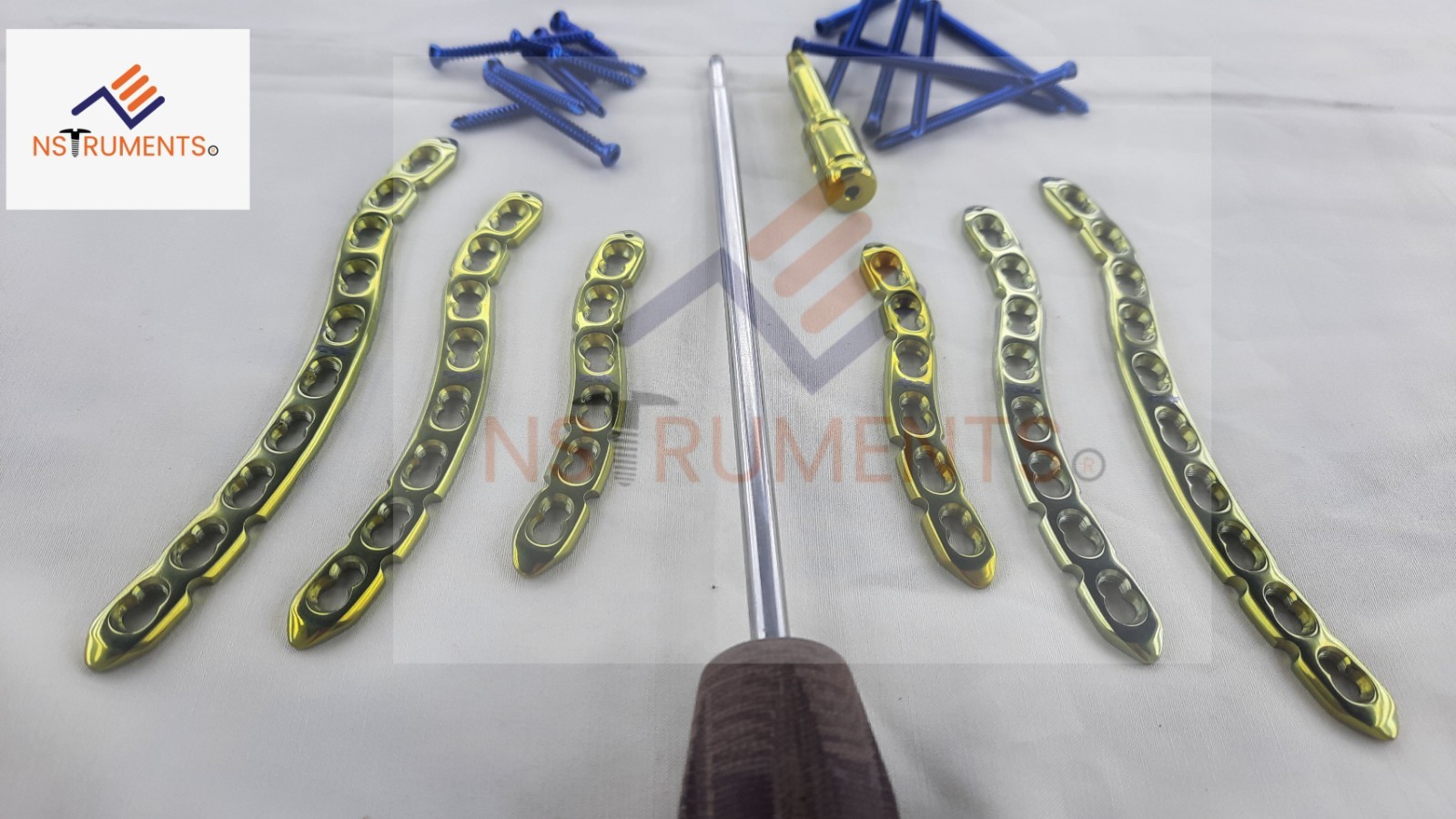 Anterïor Clavïcle Locking “S” 6,8,10 Hole Plate & 3.5mm screw Titanium (58 Pc)