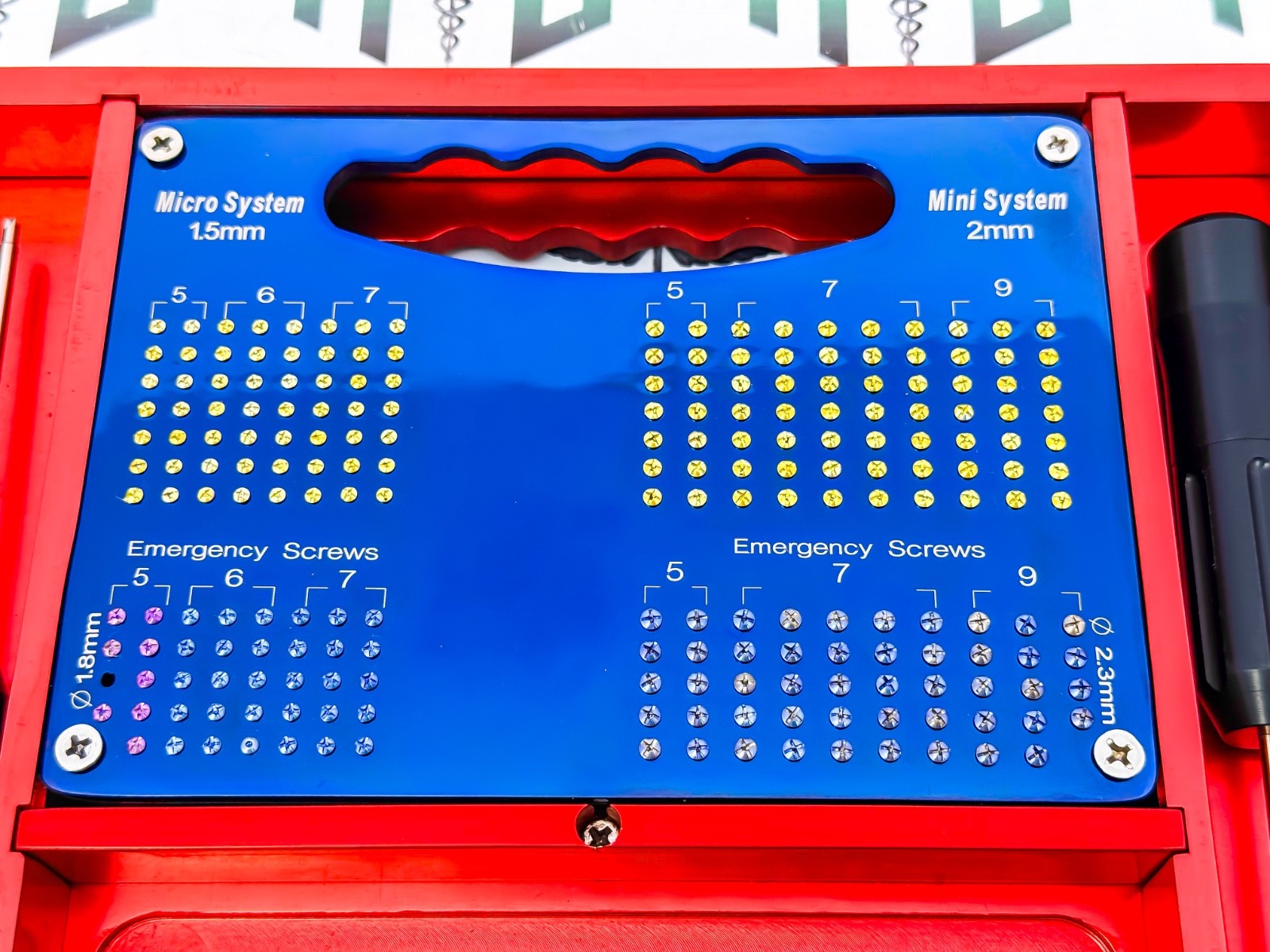 Orál Dental Máxillofáciál Surgery Kit 1.5/2.0 Mini Micro Titanium (313 pcs set)