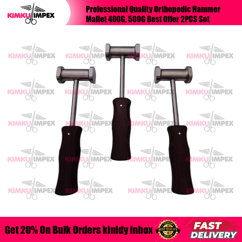 Professional Quality Orthopedic Hammer Mallet 400G, 500G Best Offer 2PCS Set