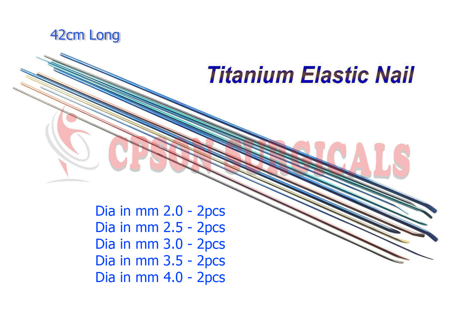 Elastic Nail Orthopedics Instrument 10 Pieces Set Titanium Nail