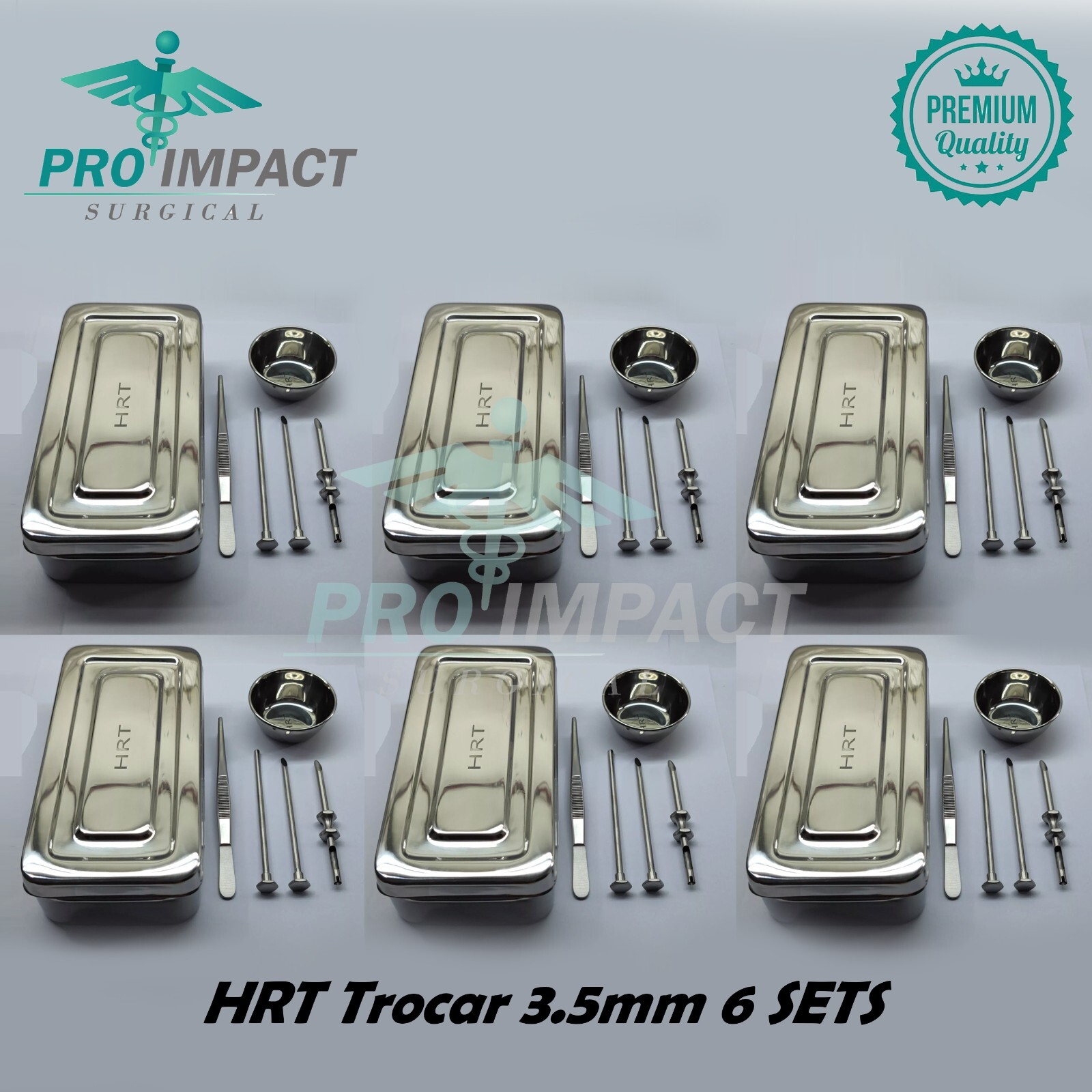 3 Sets HRT Trocar 3.5mm Hormone Replacement Pellet Insertion Trocars Kit
