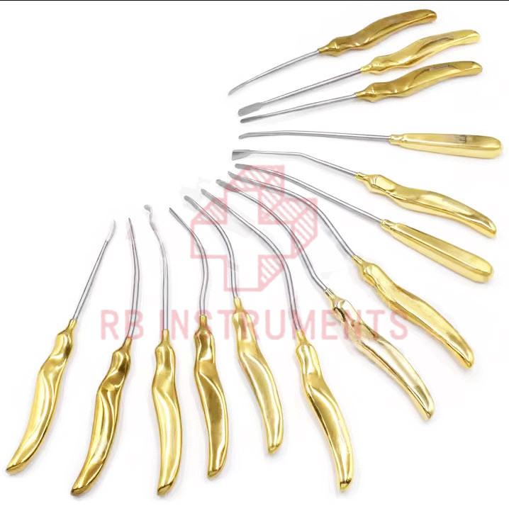 Endoscopic Aesthetic Forehead Facelift & Forehead Dissectors Set of 14 Pcs Plast
