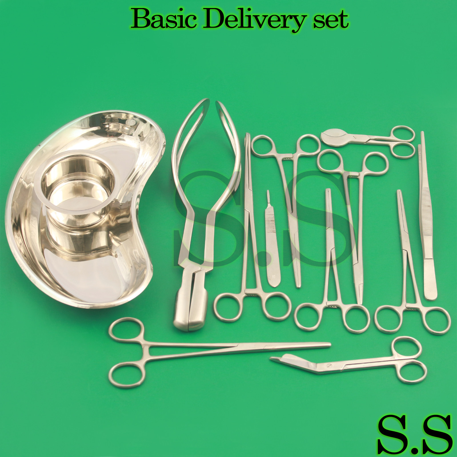 Delivery Set 16 Pcs GYN Surgical Instruments Best Quality DS-1130