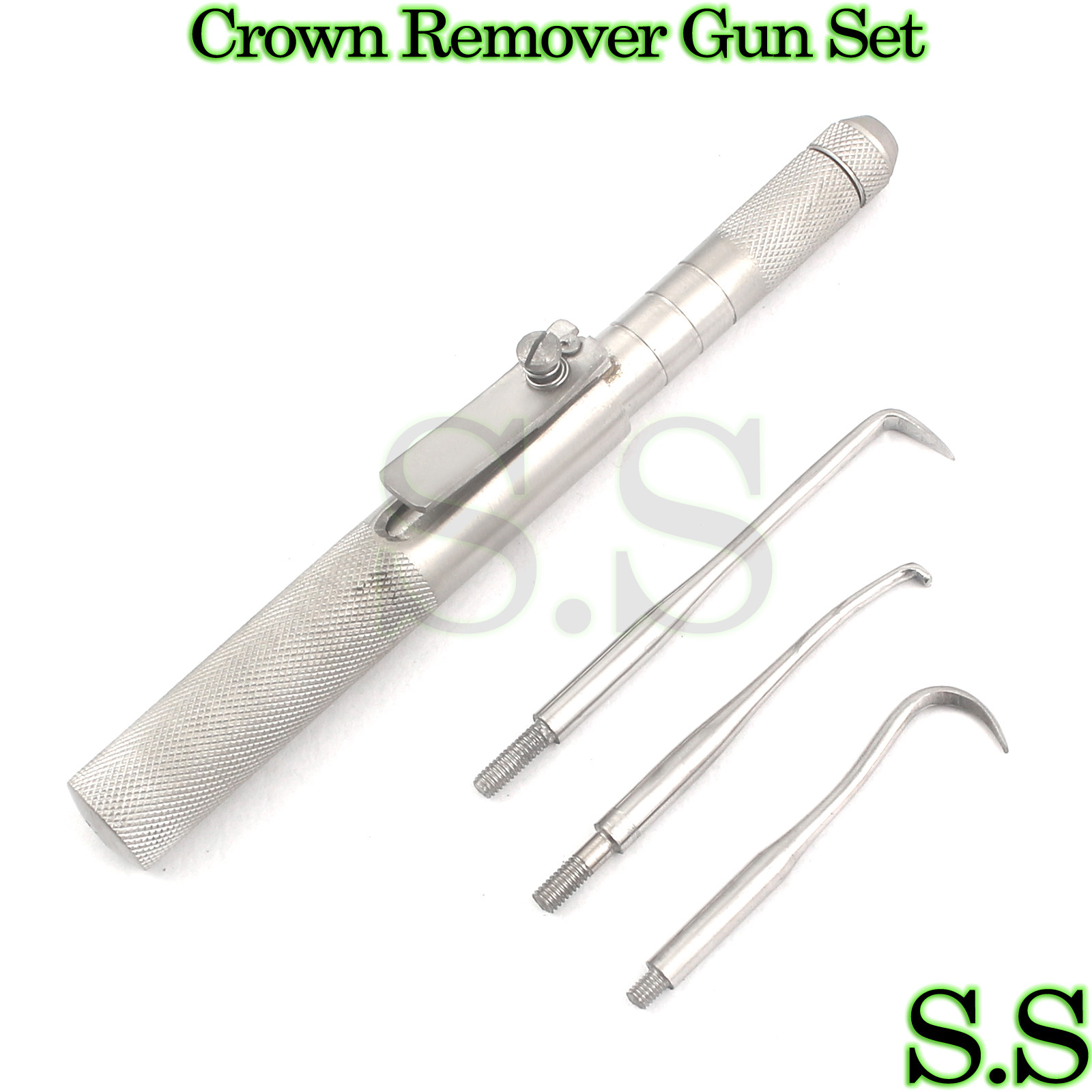 Crown Remover Gun Set Dental Surgical Instruments 3 pt Stainless German Grade