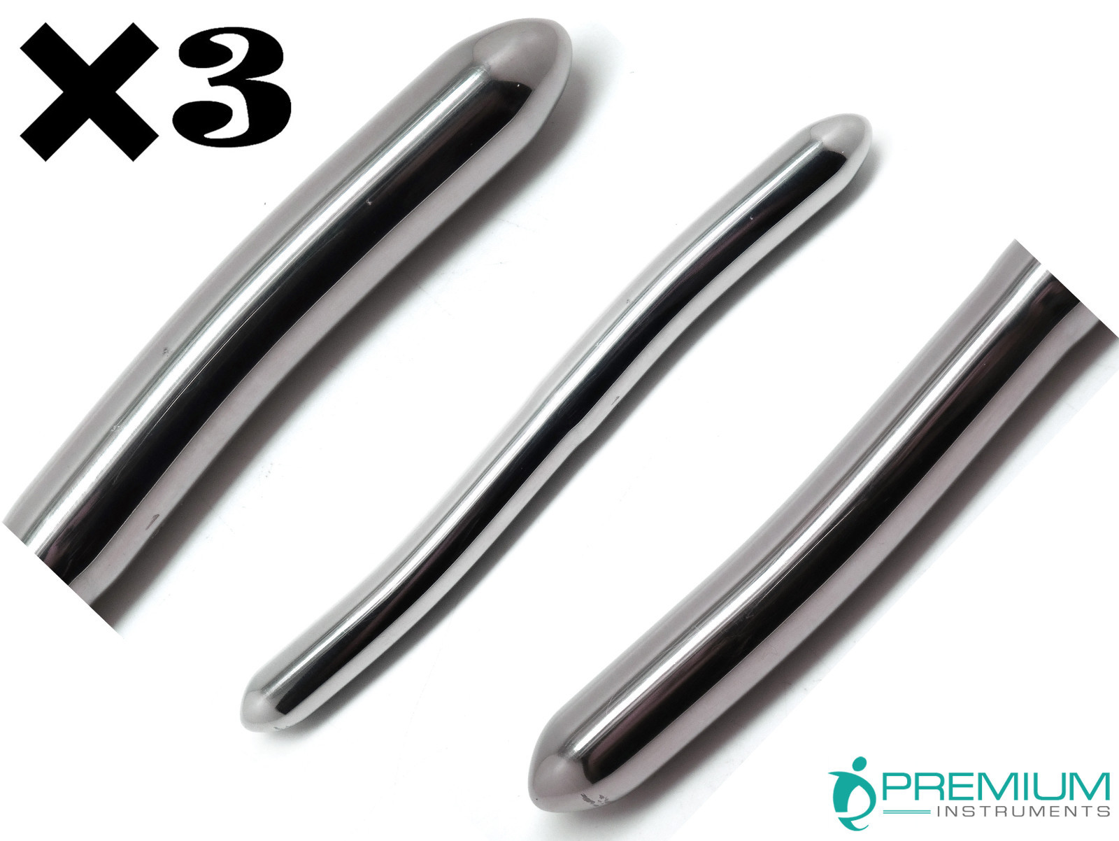 3 Pcs Gynecology Surgical Hegar Uterine Dilators 17mm/18mm UPGRADED Instruments