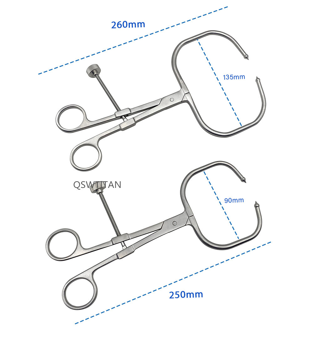 Orthopedic Reduction forceps with Pointed Tip plate holding tool with ball tip