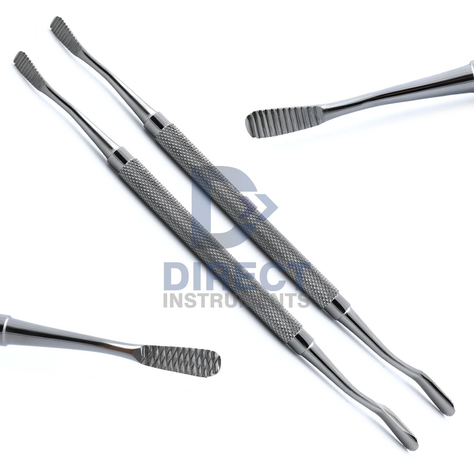 2Pcs Miller Bone File Double-Ended Orthopedic Dental Surgical Cross-Cut Shaping