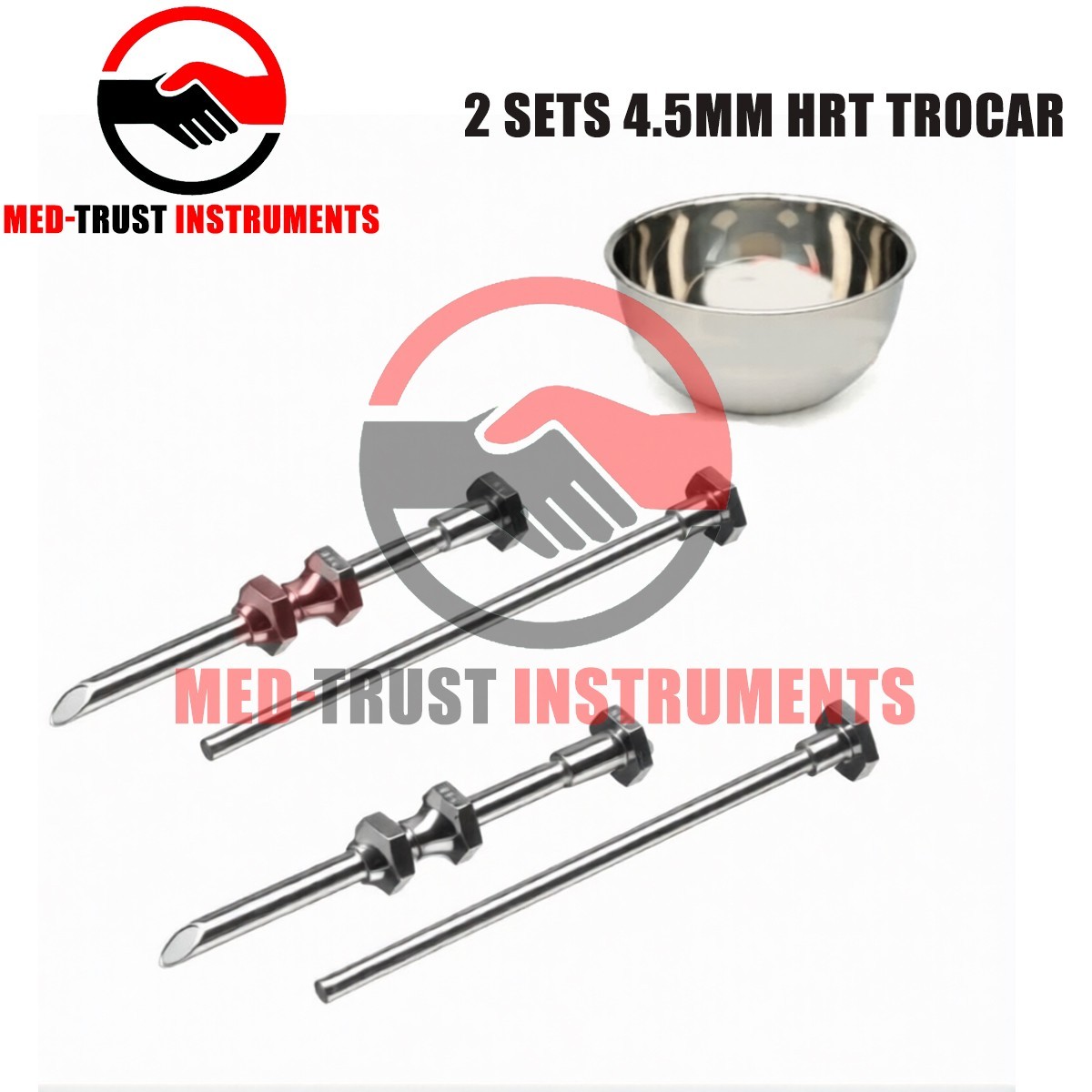 German HRT Trocar 4.5mm 2Sets Hormone Replacement Pellet Insertion Kit