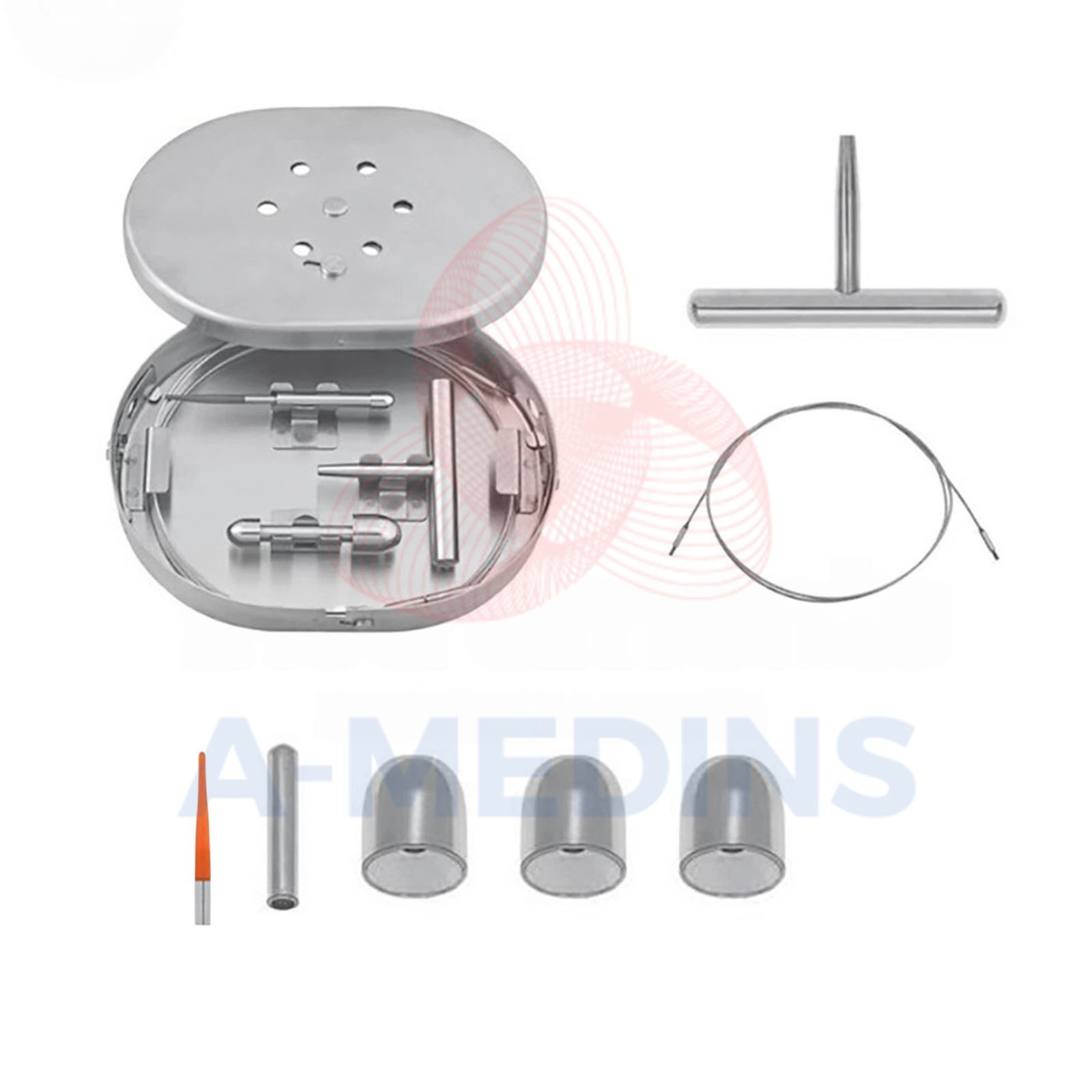 Nabatoff Vein Stripper Set W 5 Tips In Case surgical orthopedic instrument
