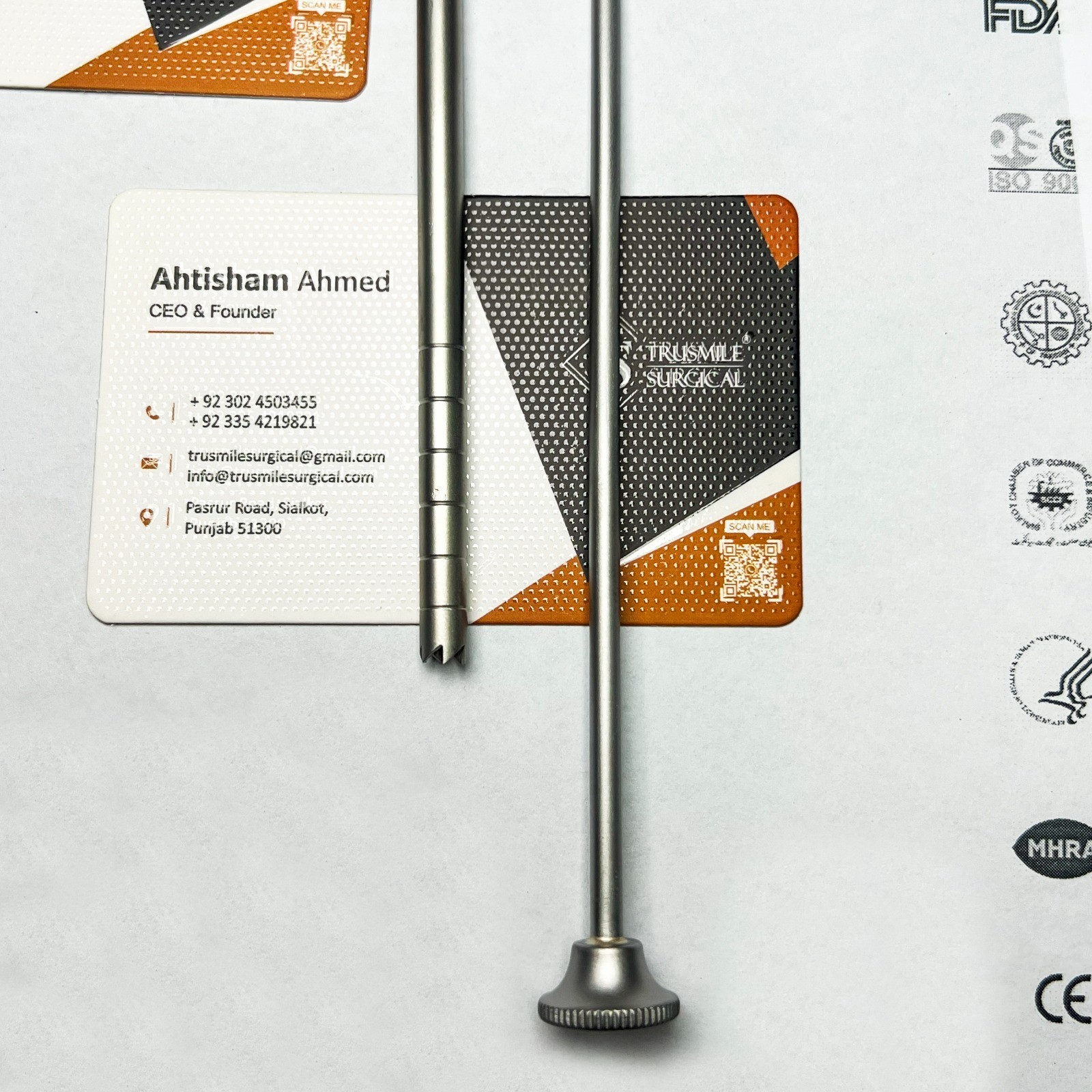 Michele Trephine 6.25″ O.D. 5/16″, Graduated 0.25″ to 1.25″ Premium Stainless