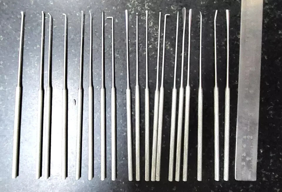 Micro Dissectors Set of 19 Pc Neurosurgery Instruments Stainless Steel