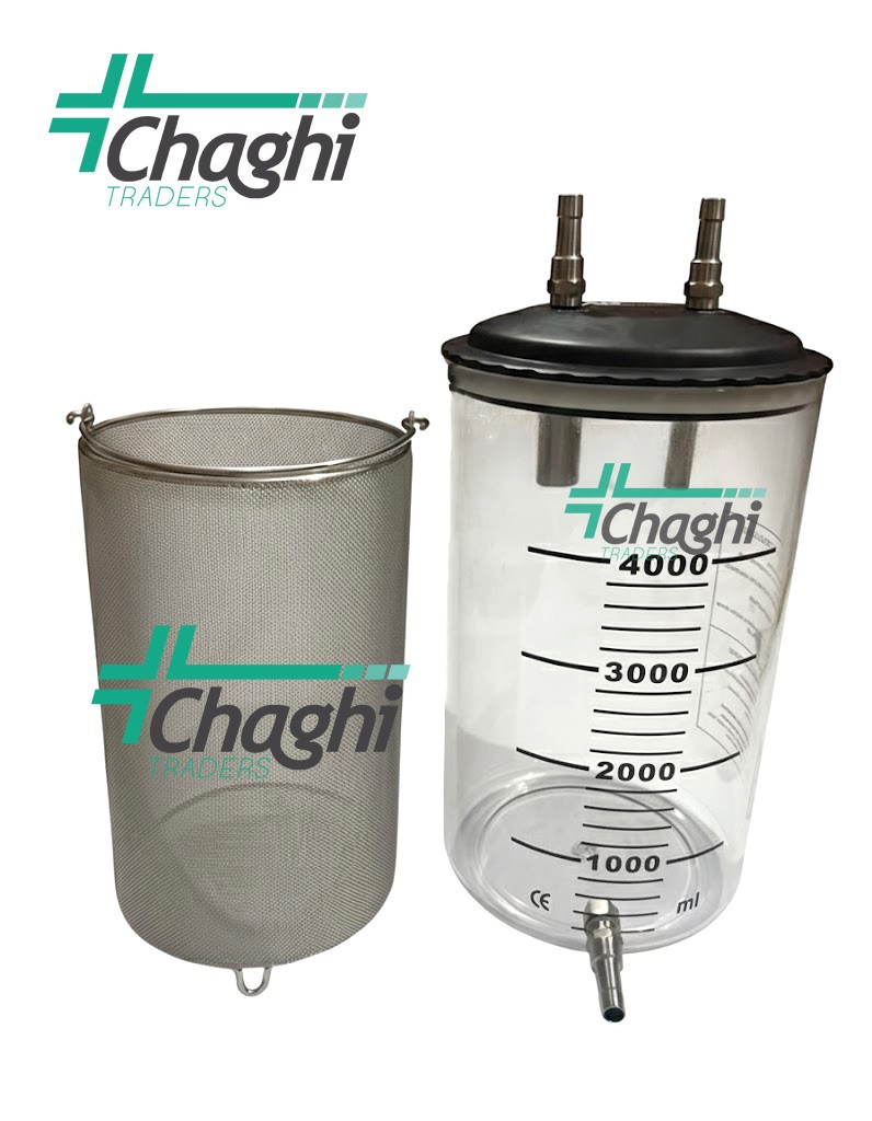 Fat Collection Reusable Canister 4000 ml With Steel Filter By Chaghi Traders