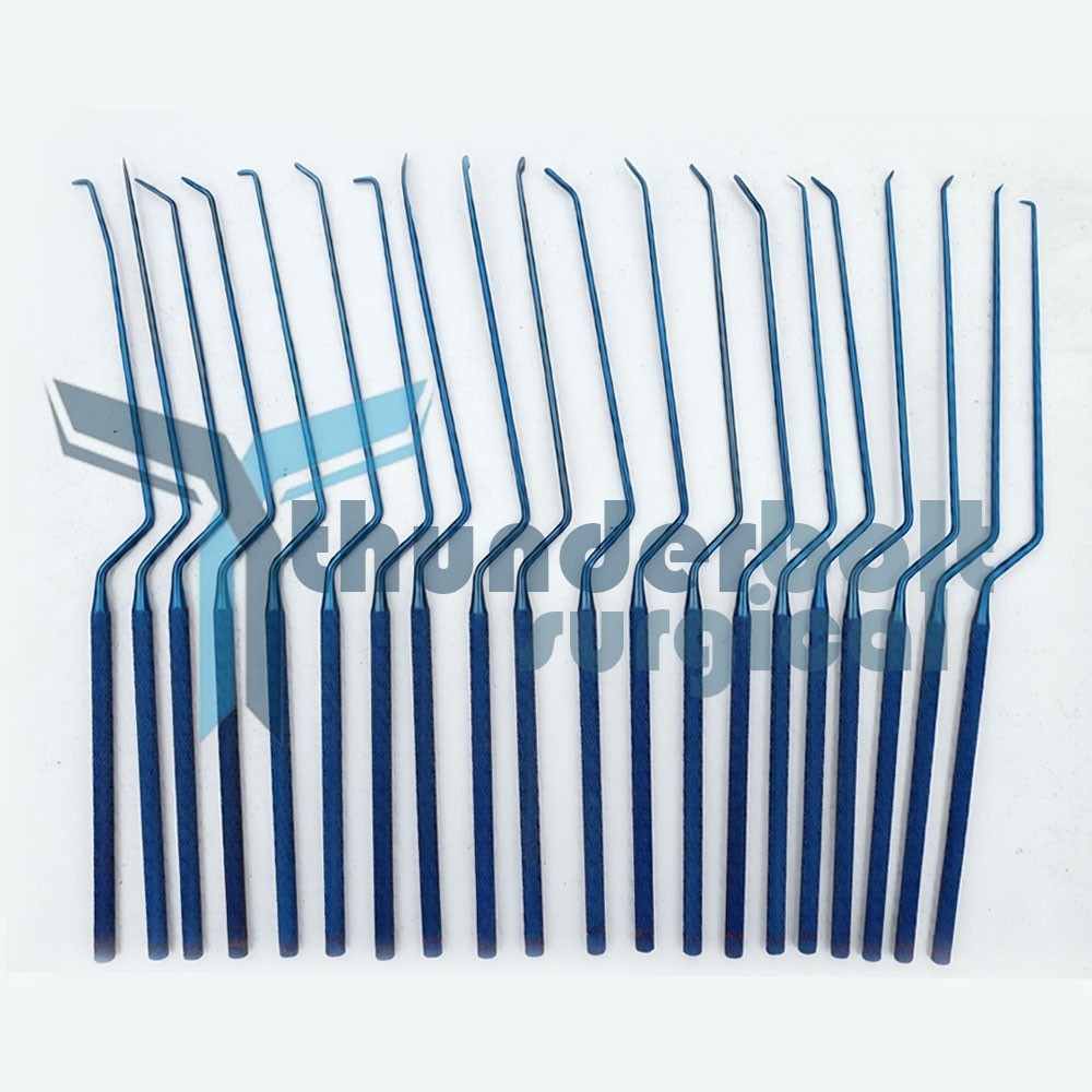 Rhoton Micro Dissector Expanded Titanium Coated Set of 20 Pcs