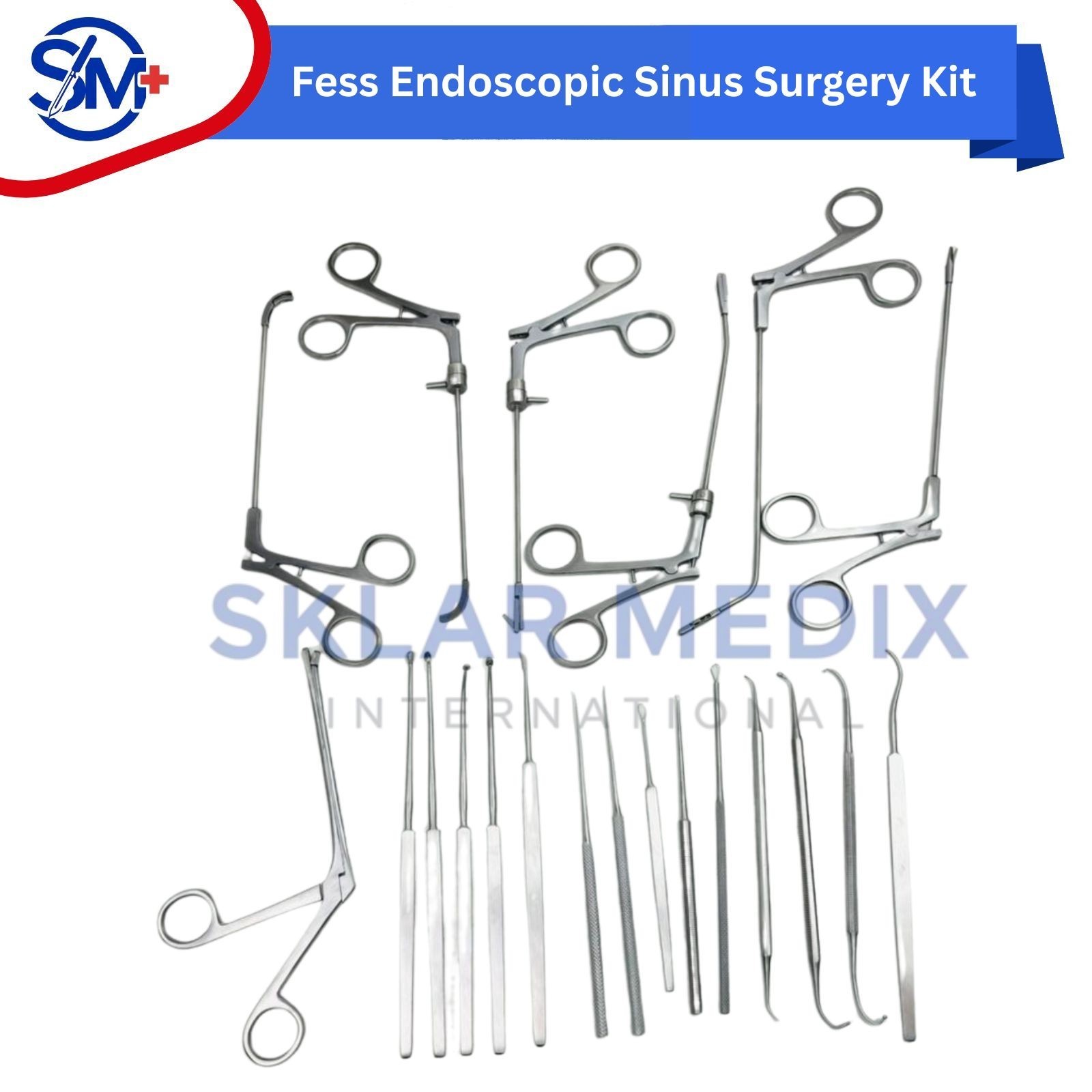 Fess Instruments Set Endoscopic Sinus Surgery ENT Instrument Set A+ German Steel