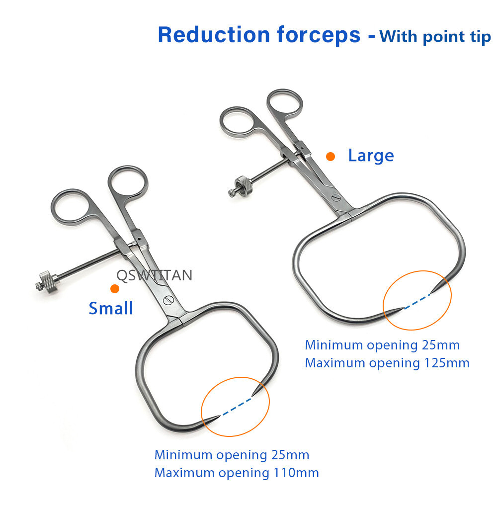 Orthopedic Reduction forceps with Pointed Tip plate holding tool with ball tip