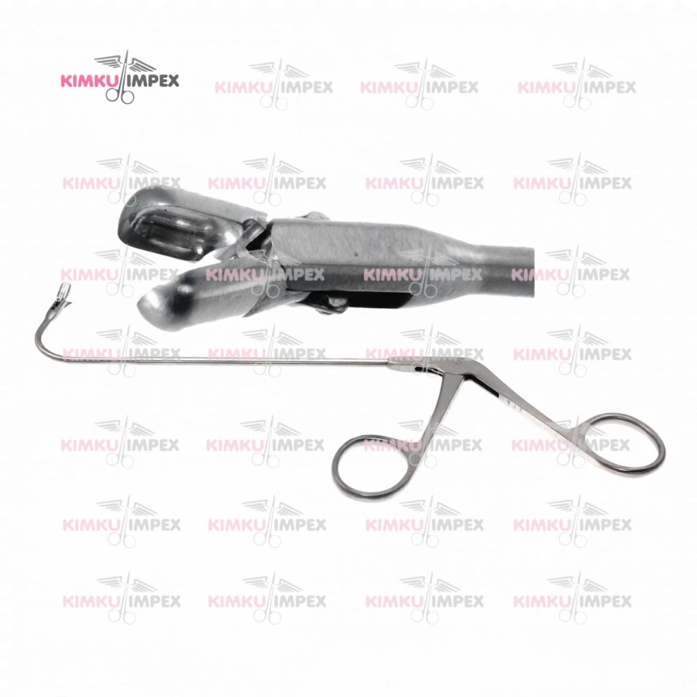 Biopsy & Grasping Forceps 120mm | 110° Curved 4.0mm Cup Jaws ENT Surgical Tool