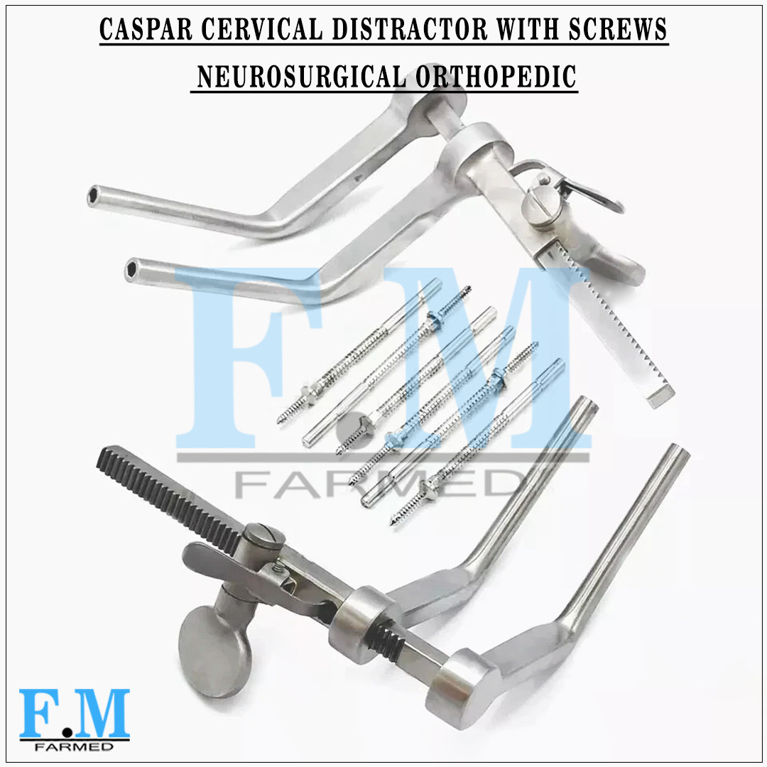Caspar Cervical Distractor with Screws – Neurosurgical Orthopedic Instrument